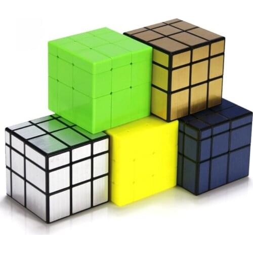 Qiyi 3x3 Mirror Cube Stickerless Colorful Puzzle Speed Best Toys 3x3x3 Magic Cubo Magico for Children Brain Teaser IQ toys