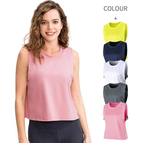 Women Sexy Tank Tops Yoga Workout Gym Slessveless Sports Top Solid Color Seamless Crop Top Quick Dry Fitness Tank Top Women