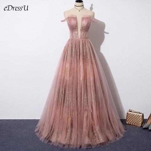 High Quality Princess Evening Dress Pink Vestido de Fiesta Elegant Long Dress Robe de Soiree Formal Maxi Prom Dress OY-925V