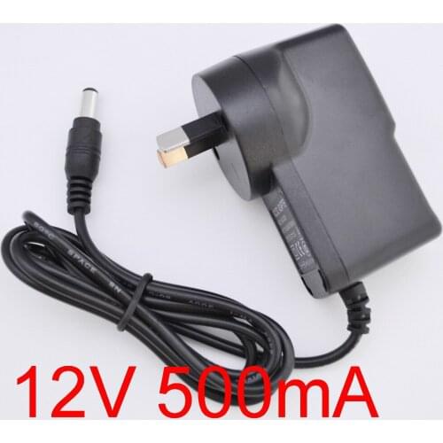 1PCS 12V500mA AC 100V-240V Converter Adapter DC 12V 0.5A 500mA Power Supply AU 2 Plug DC 5.5mm x 2.1mm