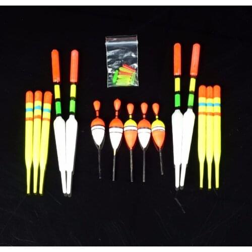 15Pcs Vertical Buoy Sea Fishing Floats Assorted Size For Most Type Of Angling With Attachment Rubbers Fishing Lure