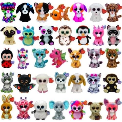 15CM TY Spider Unicorn Alpaca Swan Pig Rabbit Dinosaur Goat Octopus Deer Doll Plush Stuffed Animal Collection Toy Christmas Gift