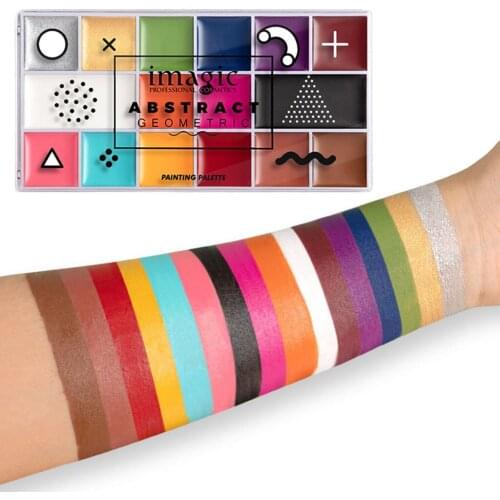 16 Colors Face Body Paint Oil Makeup Palette Makeup Painting Fancy Dress Kit for Halloween Campfire Party Parties Kids Adults