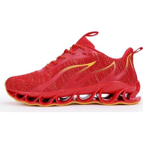 2019 Super Cool Breathable Running Shoes Men Sneakers Bounce Summer Outdoor Sport Shoes Professional Training Shoes Flame patter