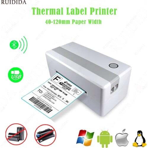 4 Inch Pocket Printer Thermal Label Printer Shipping Label Printer BT Portable Desktop Label Printer Sticker Barcode Maker 4x6