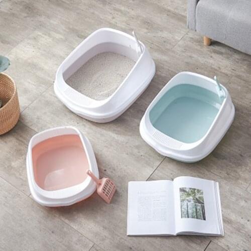 Anti-splashing Cat Feces Basin Type Litter Box Semi-closed Kitten Oversized High Fence Deodorant Heightened Products for Dog