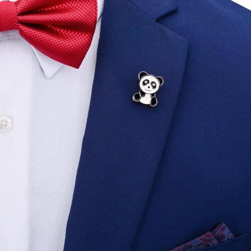 SAVOYSHI High quality Brooch Enamel Panda Badge pin Cartoon Crystal Lapel pin Butterfly buckle Clothing Jewelry for Party Gifts