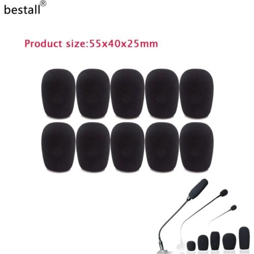 10pcs size/55x40x25 headset foam microphone cover telephone headset mic cover microphone windscreen windshied headset foam