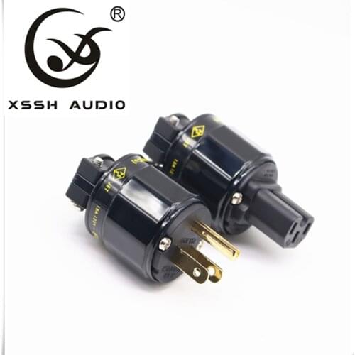 FURUTECH FI-11M-N1 / FI-11-N1(G) Audio Power Plug 24K Gold plated IEC Connector plug 1set/2pcs 15A/125V Hifi MATIHUR