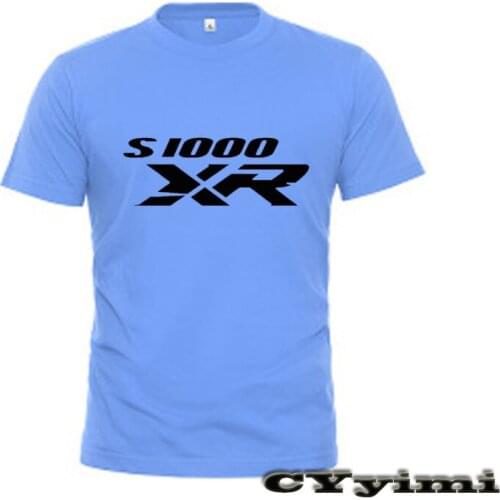 For BMW S1000XR T Shirt Men New LOGO T-shirt 100% Cotton Summer Short Sleeve Round Neck Tees Male