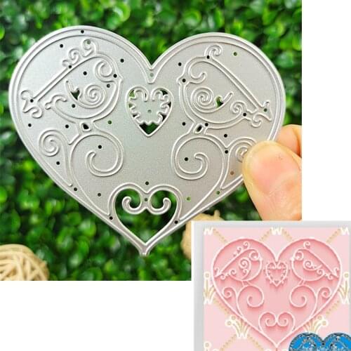 Suitable for Valentines Day metal cutting die and DIY scrapbook album 3D creative greeting card making love bird 2021 NEW