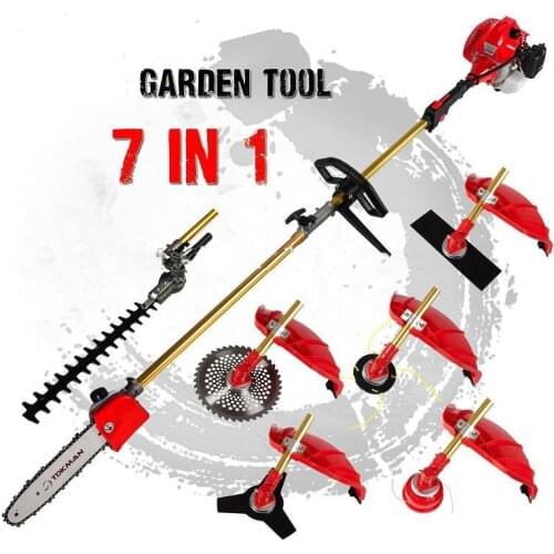 Multifunctional 52CC 2-STROKES 7 in 1 Multi brush cutter lawn mower grass trimmer tree pruner Whipper Snipper