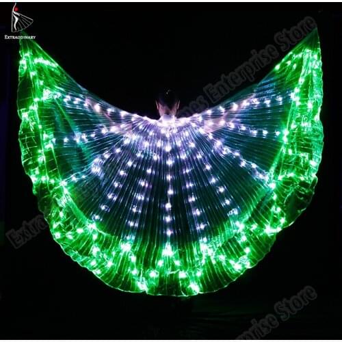 New Wing Isis Sticks Adult Led Multicolor Accessories lamp Props 360 Degrees Angle LED Wing Butterfly Christmas Performance