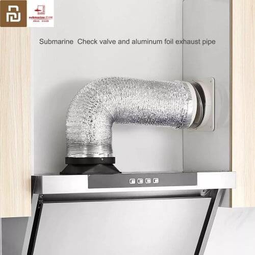 Submarine Kitchen Range Hoods Check Valve Anti Odor Control Bathroom Check Valve Back-Pressure Valve Non-Return Flap Valve