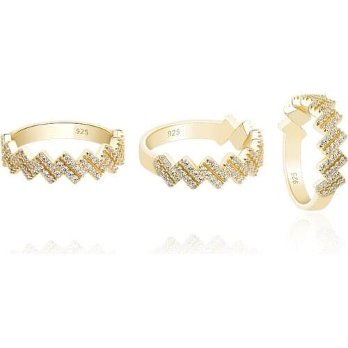 Wedding Bands 925 Sterling Silver Synthetic Diamond Ring Woman Trendy Engagement Party Jewelry