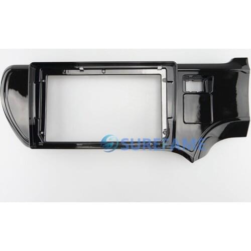 9 inch Car Fascia Radio Panel for Toyota Prius C 2012-2015 (Right Wheel) Dash Kit Install Facia Console Bezel Adapter Trim Plate