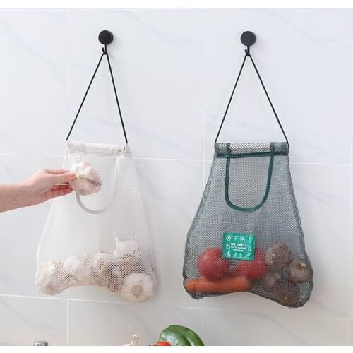 Fruit Vegetable Storage Net Bag Creative Storage Hanging Bag Home Grocery Bag Kitchen Garlic Ginger Onion Potato Mesh Bag