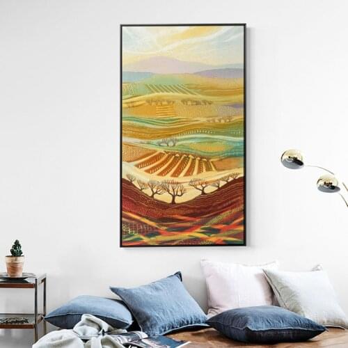 Nordic Art Sea Field Tree Shark Wall Art Canvas Pictures For Living Room Posters And Prints Nursery Art Prints Infantil Home Dec