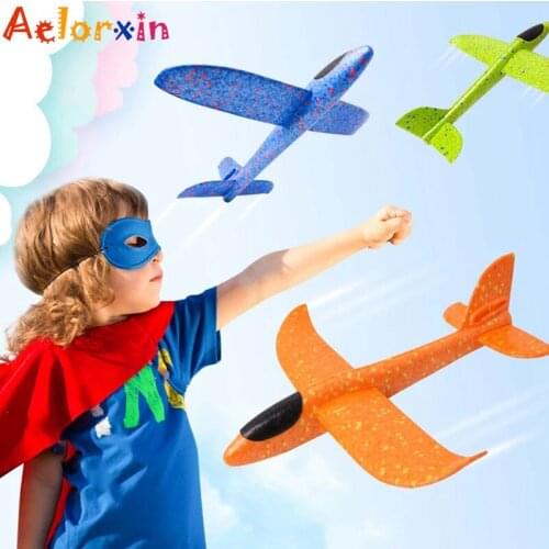 Outdoor Fun & Sports Foam Aeroplane Throwing Plane Model Foam Aircraft Childrens Throwing Glider Toys for Children