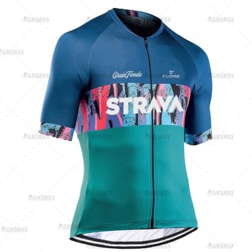 STRAVA Womens Summer Cycling Jersey MTB Bike Race Wear 2021 Professional Downhill Short Sleeve Shirts Quick-Dry Bike Clothing