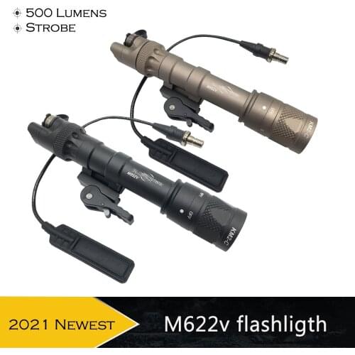 Tactical Light M622V Weaponlight Constant & Strobe Scout Flashlight with ADM Mount Quick Release Base Rifle Hunting
