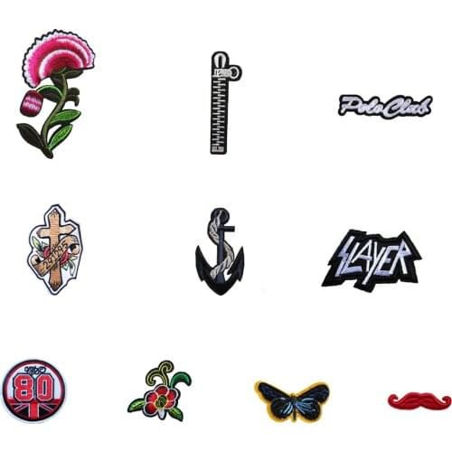 High quality Fashion Hot melt adhesive Applique Embroidery Sewing Iron on patch DIY Badges Craft Clothing Accessory C5364-C5383