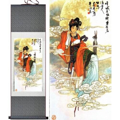 Traditional Chinese painting Home Office Decoration painting the goddess of the moon painting