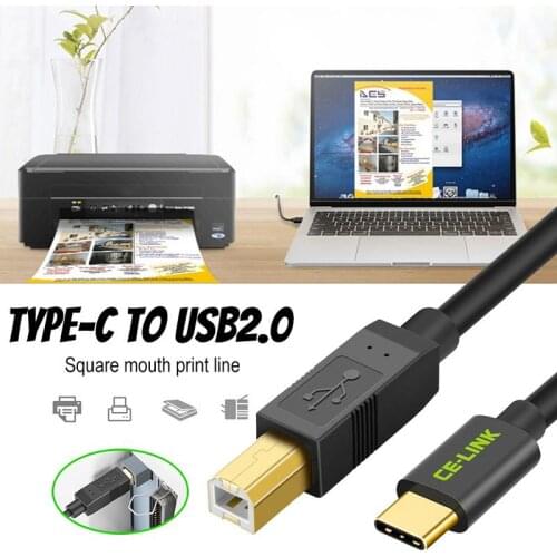 USB-C USB 3.1 Type C Male Connector To USB 2.0 B Type Male Data Cable For Cell Phone Printer Hard Disk