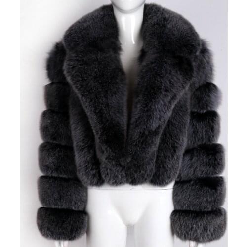 Fur real jacket ladies real fox fur jacket women fur natural fox jacket