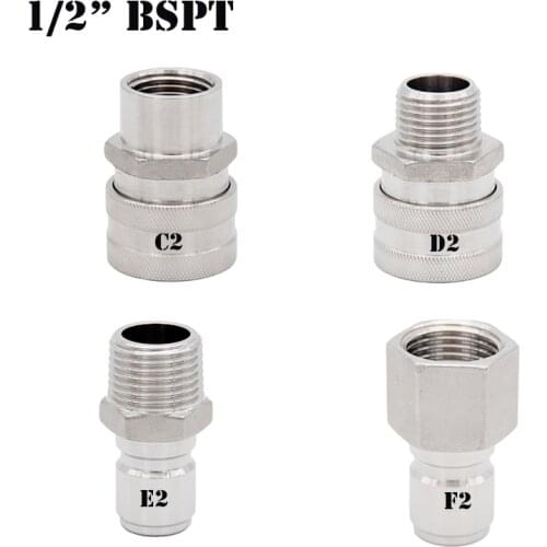 1/2" BSP Beer Quick Disconnect 304 Stainless Steel Homebrew Fitting Connector Pump Fitting