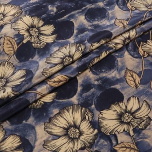 1 Meter Vintage Style 16 Mm Printing Mulberry Summer Dress Shirt Silk Crepe De Chine Fabric