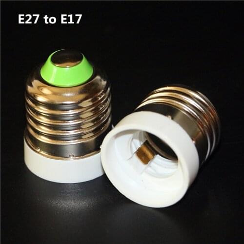 1Pcs High Quality Fireproof Material Lamp Base E27 to E17 Adapter Conversion Socket E27 - E17 Lamp Holder Converter