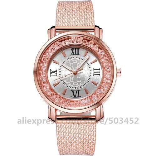 100pcs/Lot Montre Femme Fashion Roman Numerals PVC Watch For Women No Logo Casual Rhinestone Crystal Wristwatch Clock Wholesale