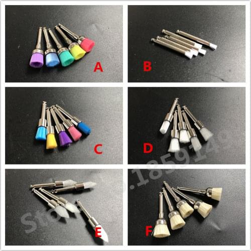 100pcs New Dental Nylon Latch Flat Polishing Polisher Prophy Brushes