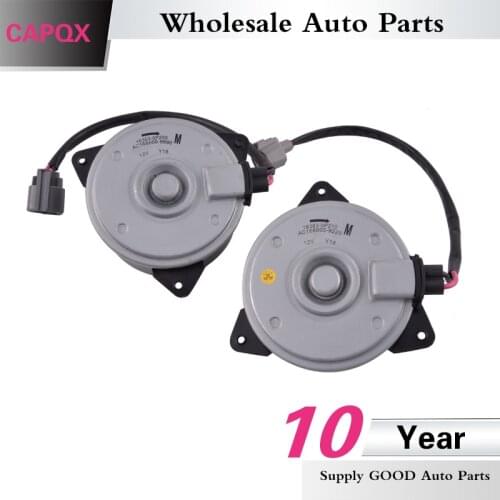 CAPQX 2PCS Radiator & A/C Condersen Cooling Fan Motor 16363-0P210 16363-0P200 FOR HIGHLANDER 2GRFE GSU45 2009 2010 2011 2012