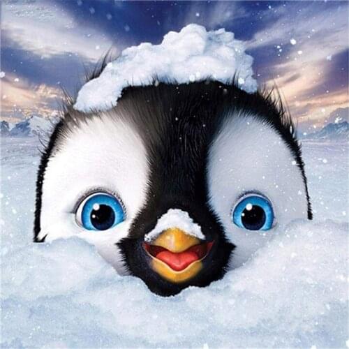 5D DIY Full Diamond Painting Penguin Full Drill Diamond Embroidery Animals Picture Of Rhinestone Decor Home