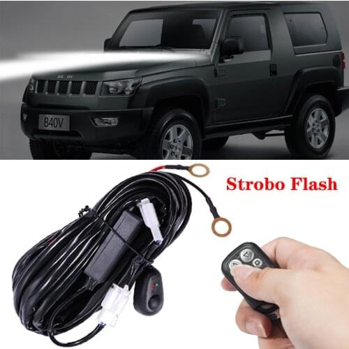 Car LED Light Bar Wire 2M 12V 40A Wiring Harness Relay Loom Cable Kit Fuse for Auto Driving Offroad Led Work Lampmp
