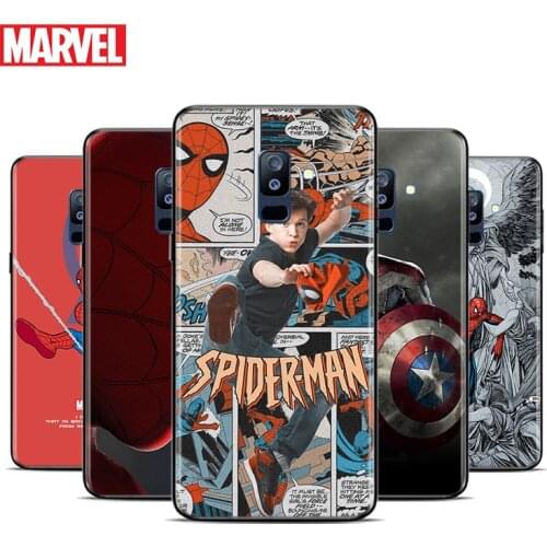 Avengers Spiderman For Samsung Galaxy A9 A8 Star A8S A7 A6 A6S A5 A3 Plus 2018 2017 2016 A750 Black Phone Case