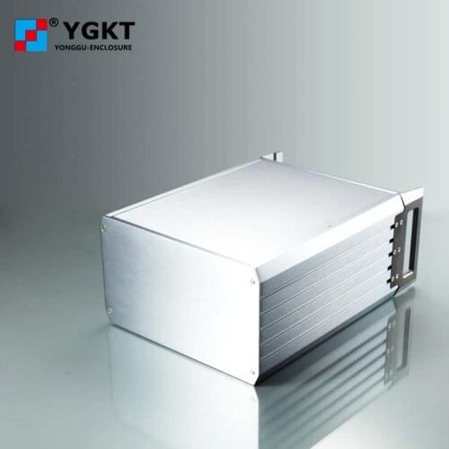 Black box diy electronic 3u aluminum chassis electrical metal instruments chassis amplifier case 445*133.5*300mm