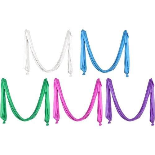 Elastic Yoga Flying Hammock Silk Fabric Hanging Swing Aerial Fitness Yoga Prop