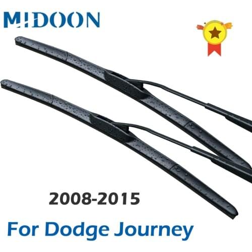 MIDOON Hybrid Wiper Blades for Dodge Journey Fit Hook Arms 2008 2009 2010 2011 2012 2013 2014 2015