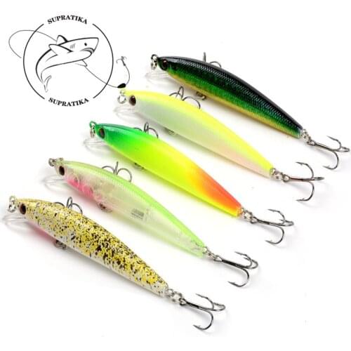 Artificial Minnow 5Colors 8.5cm/7.5g Fishing Lures Bionic Hard Bait 3D Eyes 6# With Sharp Hook Baits Isca Pesca Fish Tackle