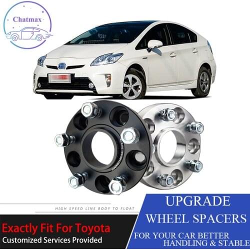 For Toyota Prius 2005+ 5X100 54.1CB 25mm Thick Hubcenteric Black/White Color Wheel Spacer Adapters