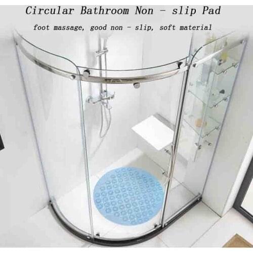 Circular Non-slip Bathroom Mat Baby Safety Shower Bath Mat Plastic Colorful Point Bead Massage Pad Suction Bath Shower