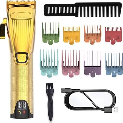 LED Dightal display hair clipper professional hair trimmer adjustable haircut machine rechargeable cord cordless hair cutter