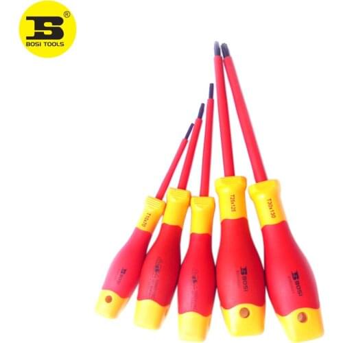 5PC BOSI VDE Mixed Sizes Professional Insulated Torx Screwdriver Set