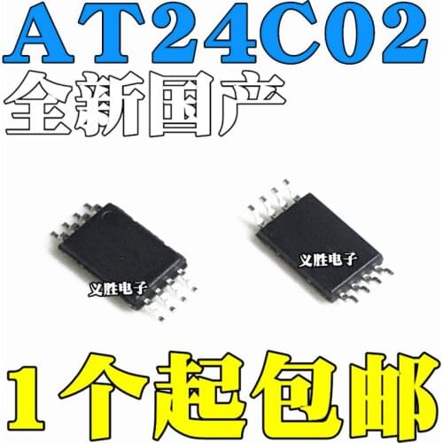 10pcs/lot New AT24C02-10TU-2.7 AT24C02 24C02 patch TSSOP8 ultra-thin dense foot