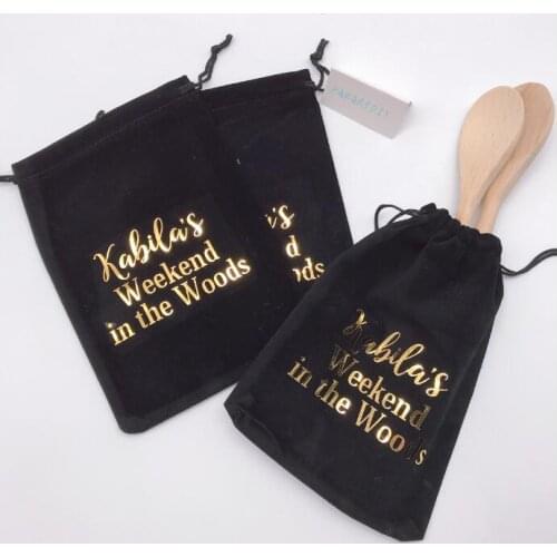 Customize gold black wedding Hangover Kit favor gift Welcome Bags Bachelorette hen bridal shower party gift bag candy pouches