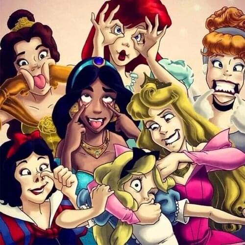 Full Round 5D DIY Diamond Painting Disney Princess Diamond Embroidery Cross Stitch Rhinestone Mosaic Home Decor