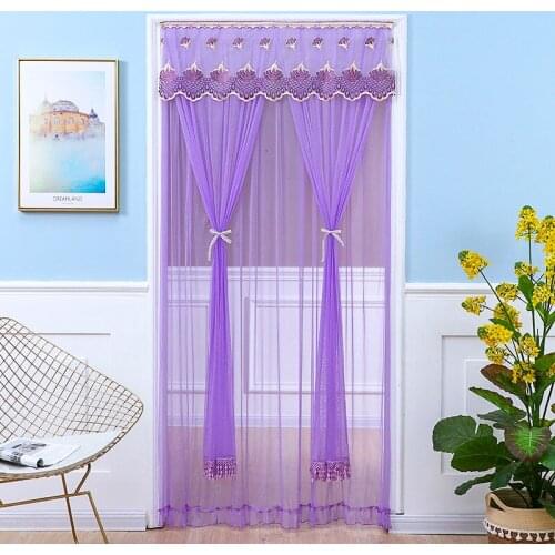 Lace Door Screen Summer Anti-mosquito Isolation Bedroom Anti-peeping Door Screen Home Fabric Home Textiles Decoration F0410
